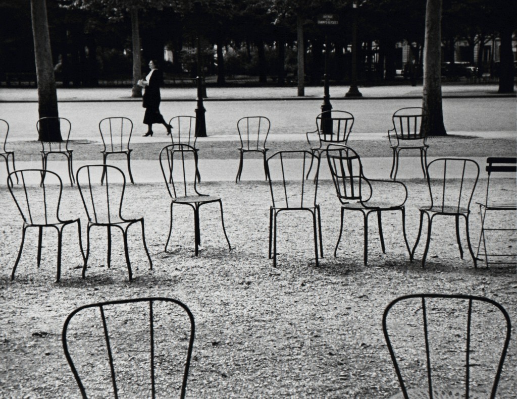 Silver print Chairs of Paris by Andre Kertesz