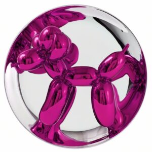 Metallized porcelain balloon dog by Jeff Koons
