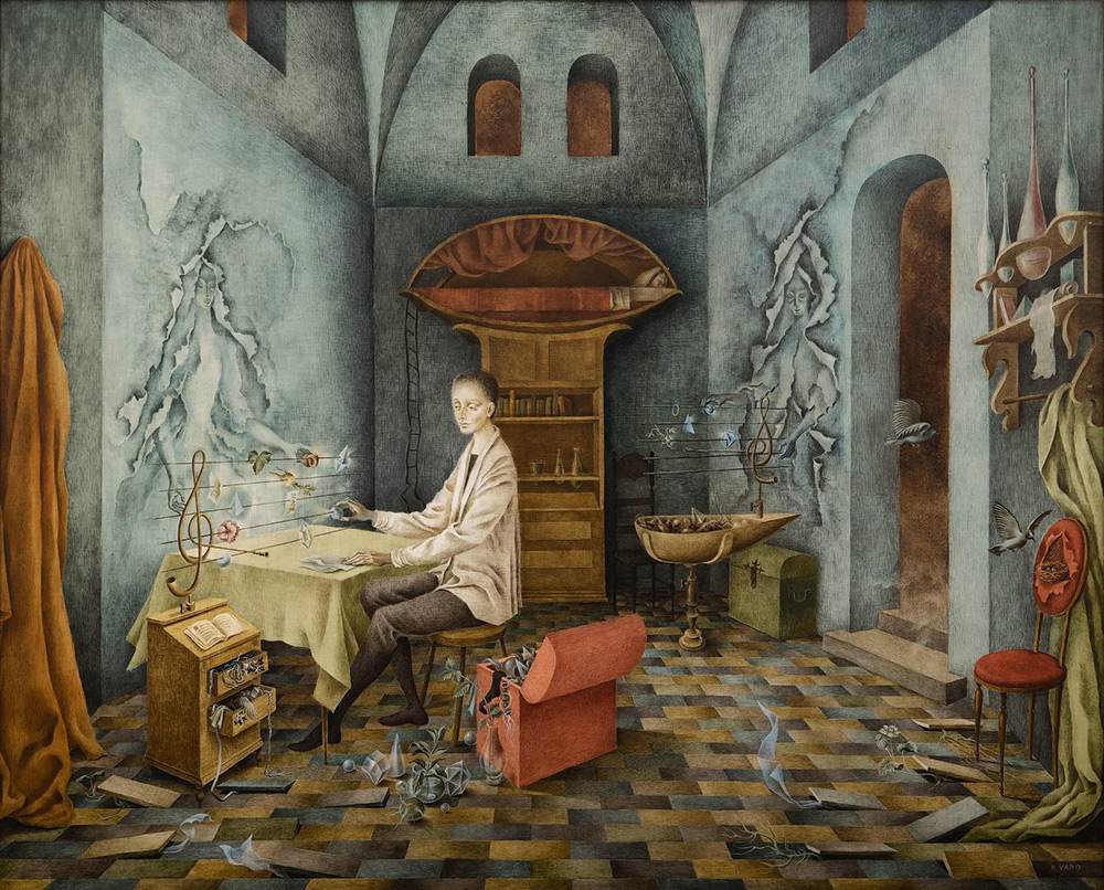 Remedios Varo, Armonía (Autorretrato Sugerente), 1956. Sold at auction in 2020 for $6.2 million USD, setting a record for the artist.