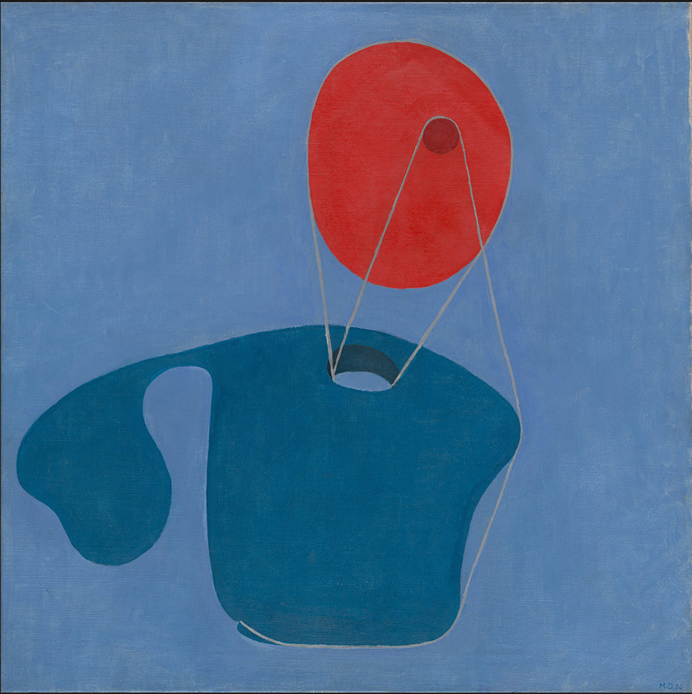 Meret Oppenheim, Red Head, Blue Body, 1936.